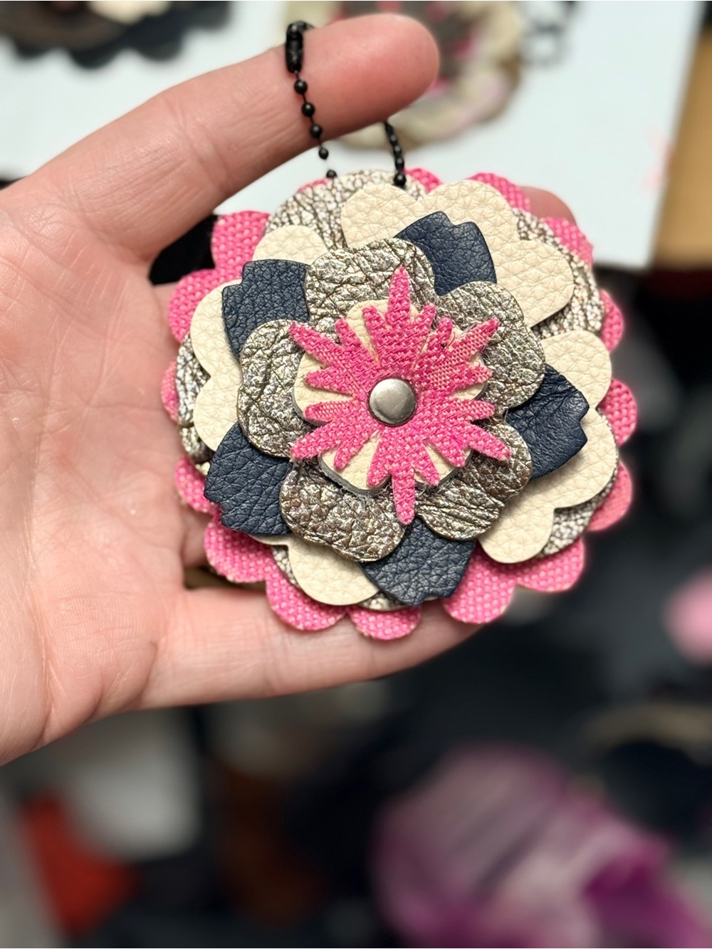 Handmade Floral Bag Charm